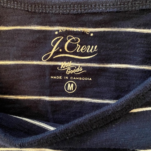 Mens J Crew 100% Cotton Striped, Long Sleeve T-shirt - Picture 3 of 11